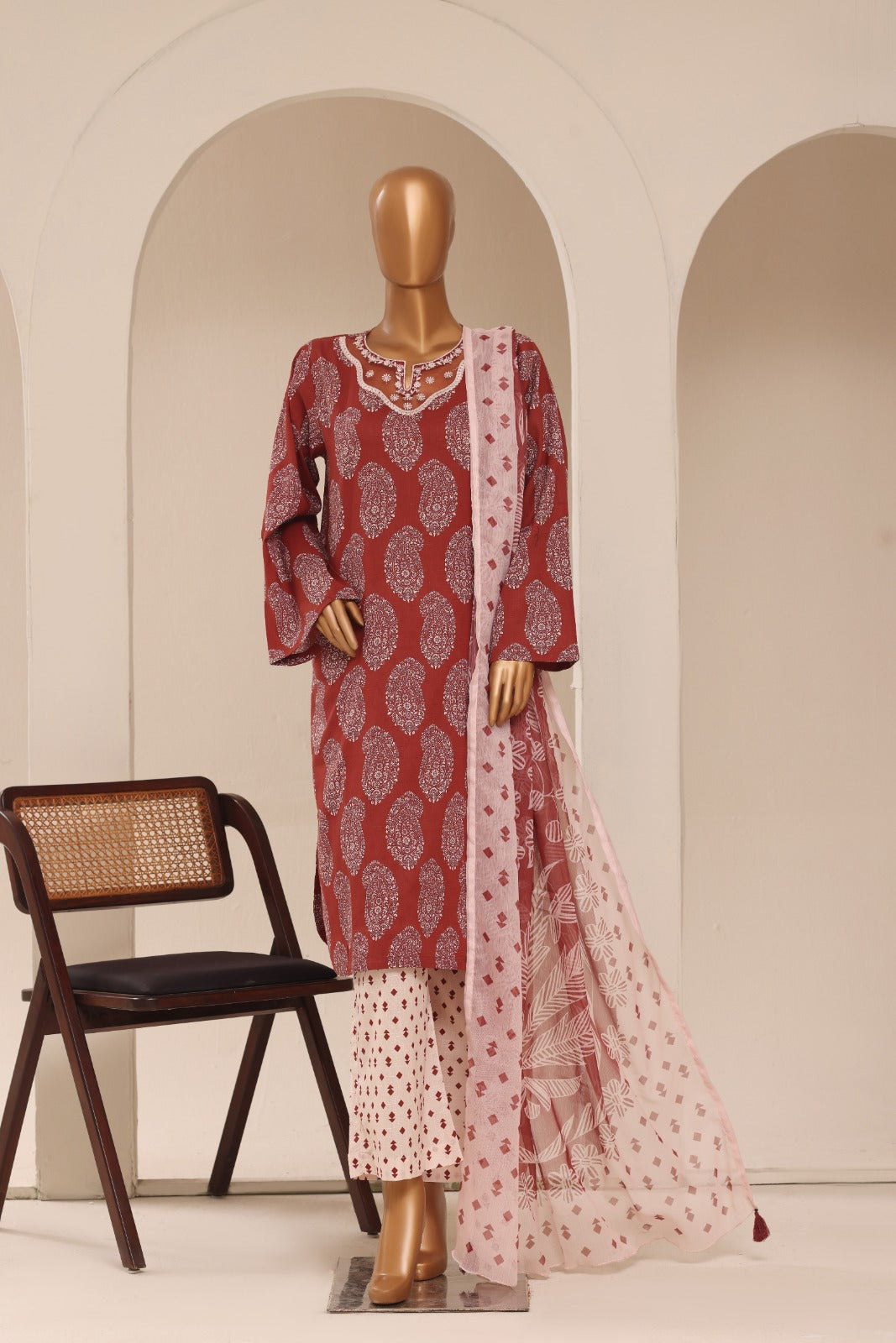 Sadabahar CutWork Embroidery Lawn 3Piece Stitched D#05