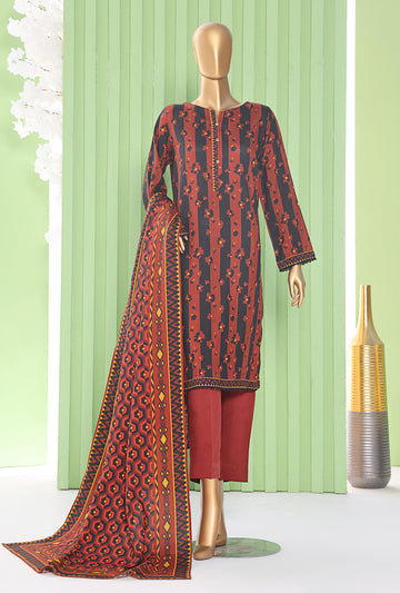 Vogue By HZ Textiles Printed Viscose Suit Unstitched 3 Piece Winter Collection 2025 D-07