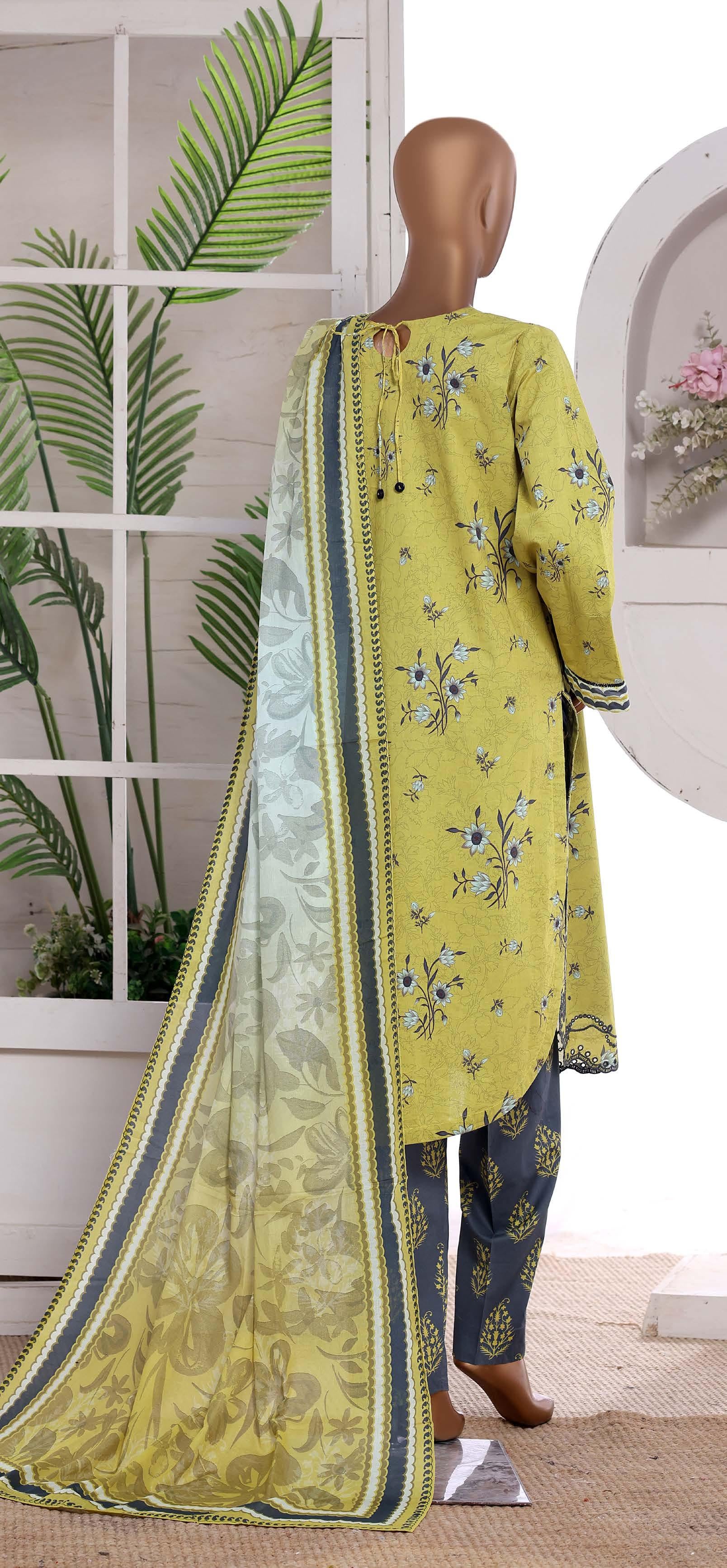 HZ °GULDOZI° Luxury Lawn Embroidery 3Piece Stitched Collection 2026 D#03
