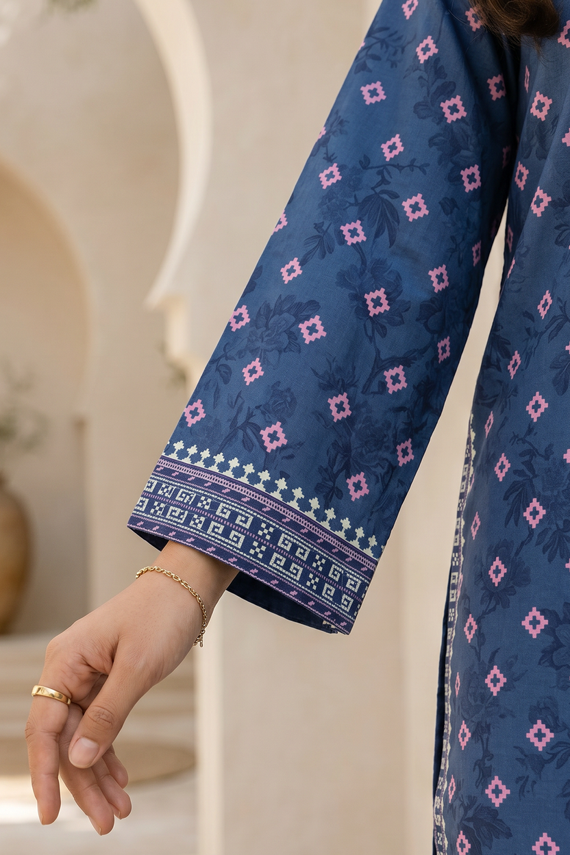Zellbery Luxury Lawn Printed 3Piece Unstitched Collection 2026 WUS26X38060