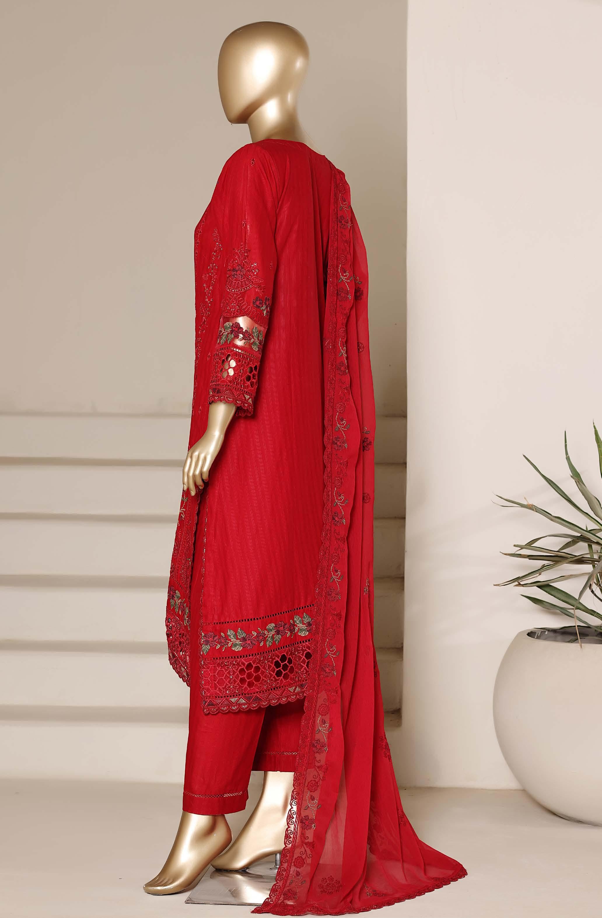 Sadabahar Luxury SlubViscous Lawn Embroidery With Chiffon Embroidery Dupatta Stitched Vol-01 Collection 2026. LEL-18