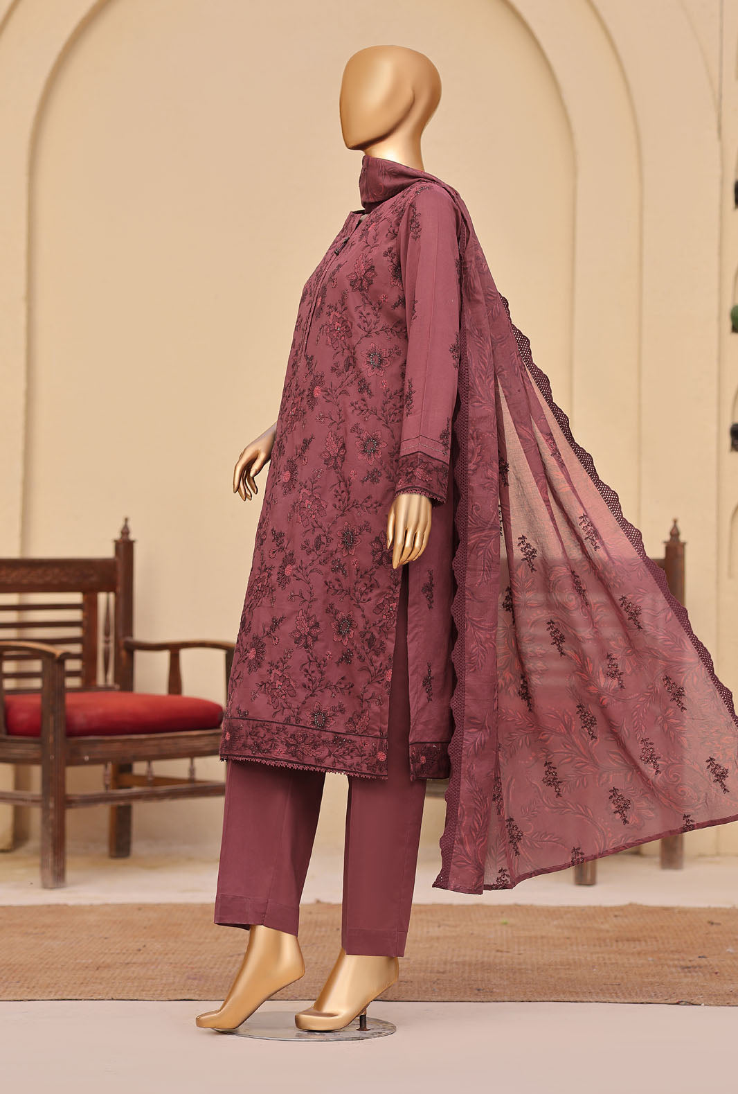 Meeras by HZ Textiles Embroidered Lawn Suit Unstitched 3 Piece Collection 2026 D#-10