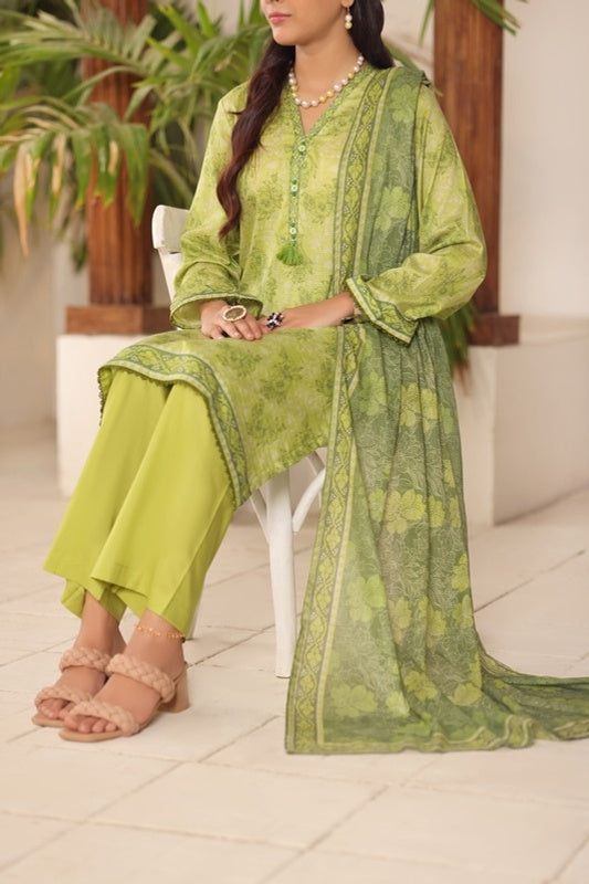 Aizal By Inaya Luxury Lawn Printed Vol-2 3Piece Stitched Collection 2026 AZIN-04