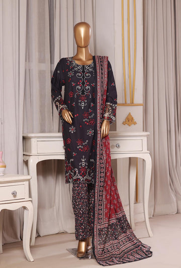 Bin Saeed Luxury Laserkari Lawn With Digital Printed Lawn Dupatta 3Piece Stitched Vol-01 Collection 2026. D#-04