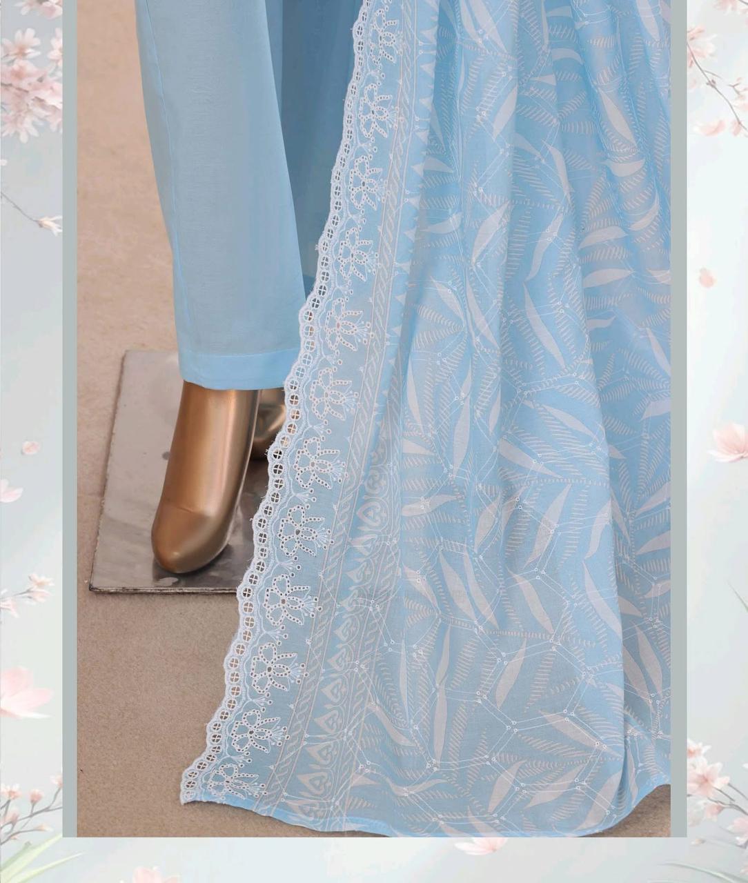 HZ Textiles Luxury Printkari Embroidered Lawn Suit Stitched 3 Piece 2026 D#-06