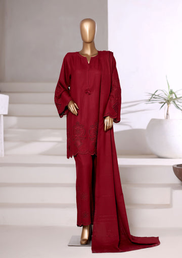 Sadabahar Stitched Vybe Winter Embroidery Dhanak 3Piece With Dhanak Shwal Collection 2025 SDES -02
