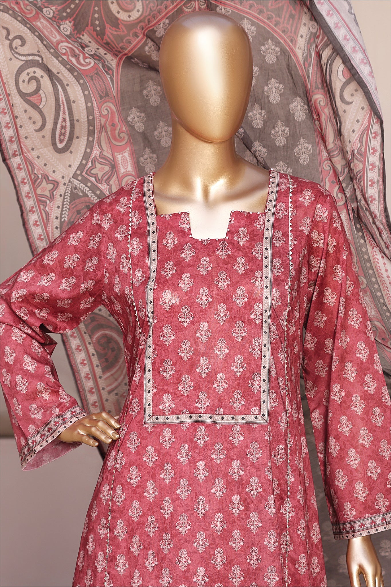 BIN SAEED Luxury Lawn Frock  Printed 3pcs Stitched Vol-01 3Piece Stitched COLLECTION 2026 D-#07