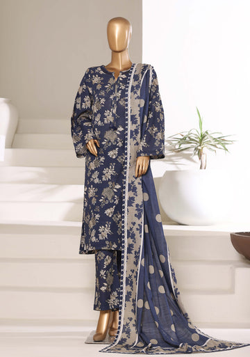Sadabahar Printed Khadder 3PCS Stitched Vol—4 Collection 2025 D-29