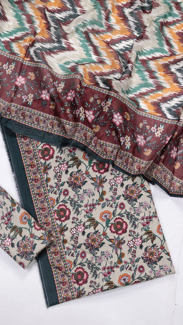 BIN SAEED Luxury Lawn  Digital Printed 3Piece Unstitched_ COLLECTION 2026 D-10