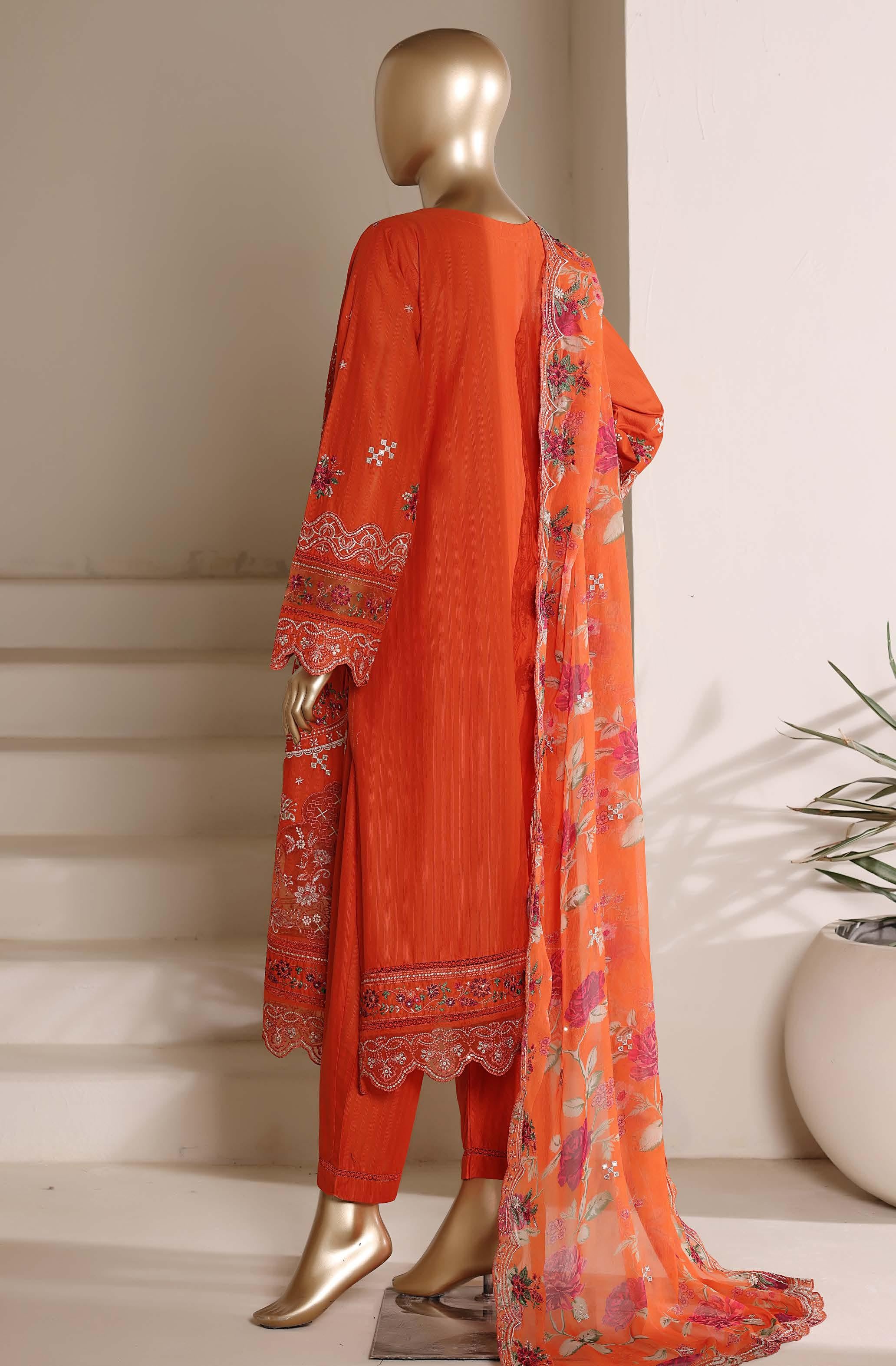 Sadabahar Luxury SlubViscous Lawn Embroidery With Chiffon Embroidery Dupatta Stitched Vol-01 Collection 2026. LEL-16