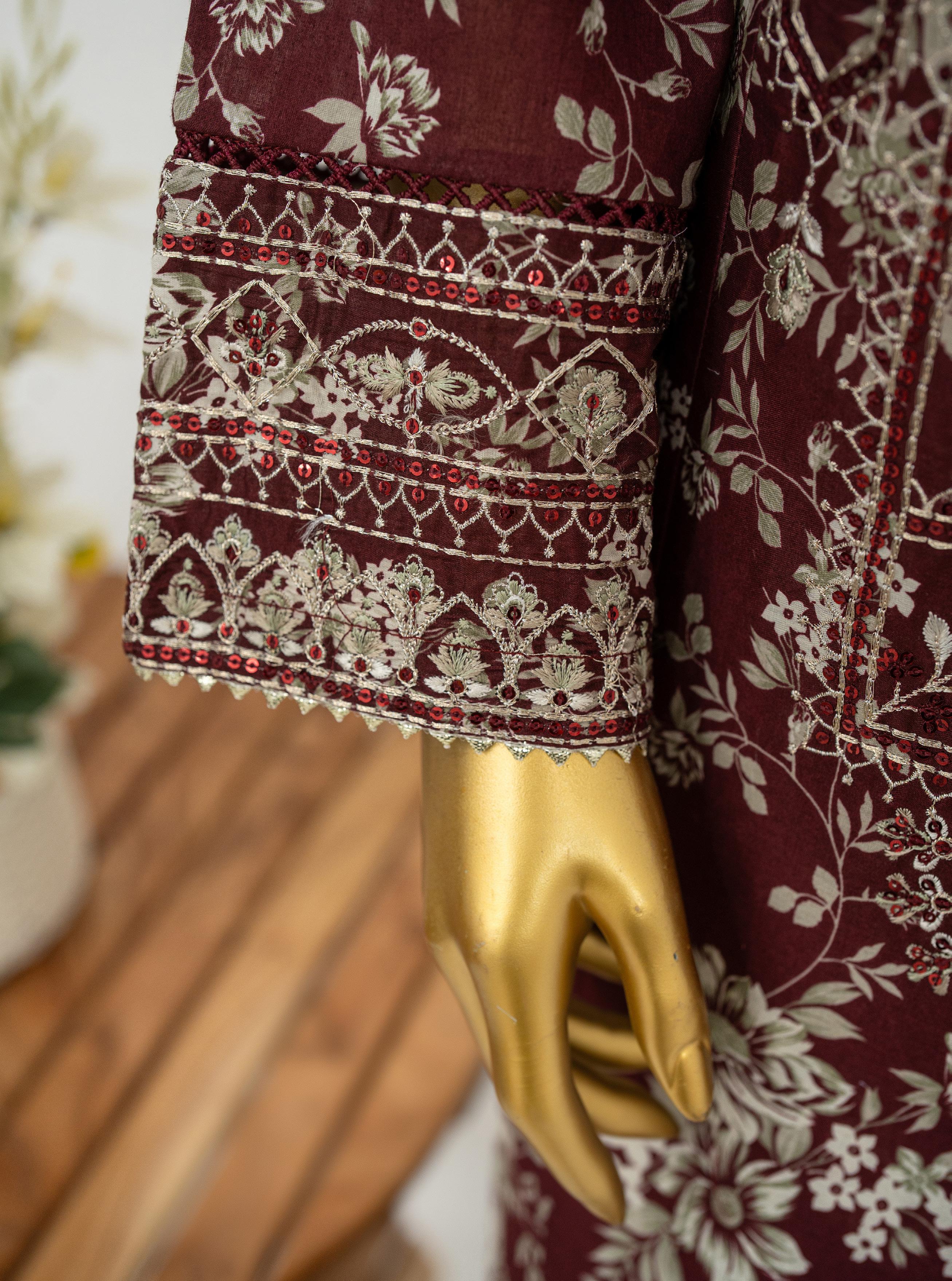 Bin Saeed Luxury Exclusive Embroidery 3 Piece Stitched Lawn Collection 2026 D#04