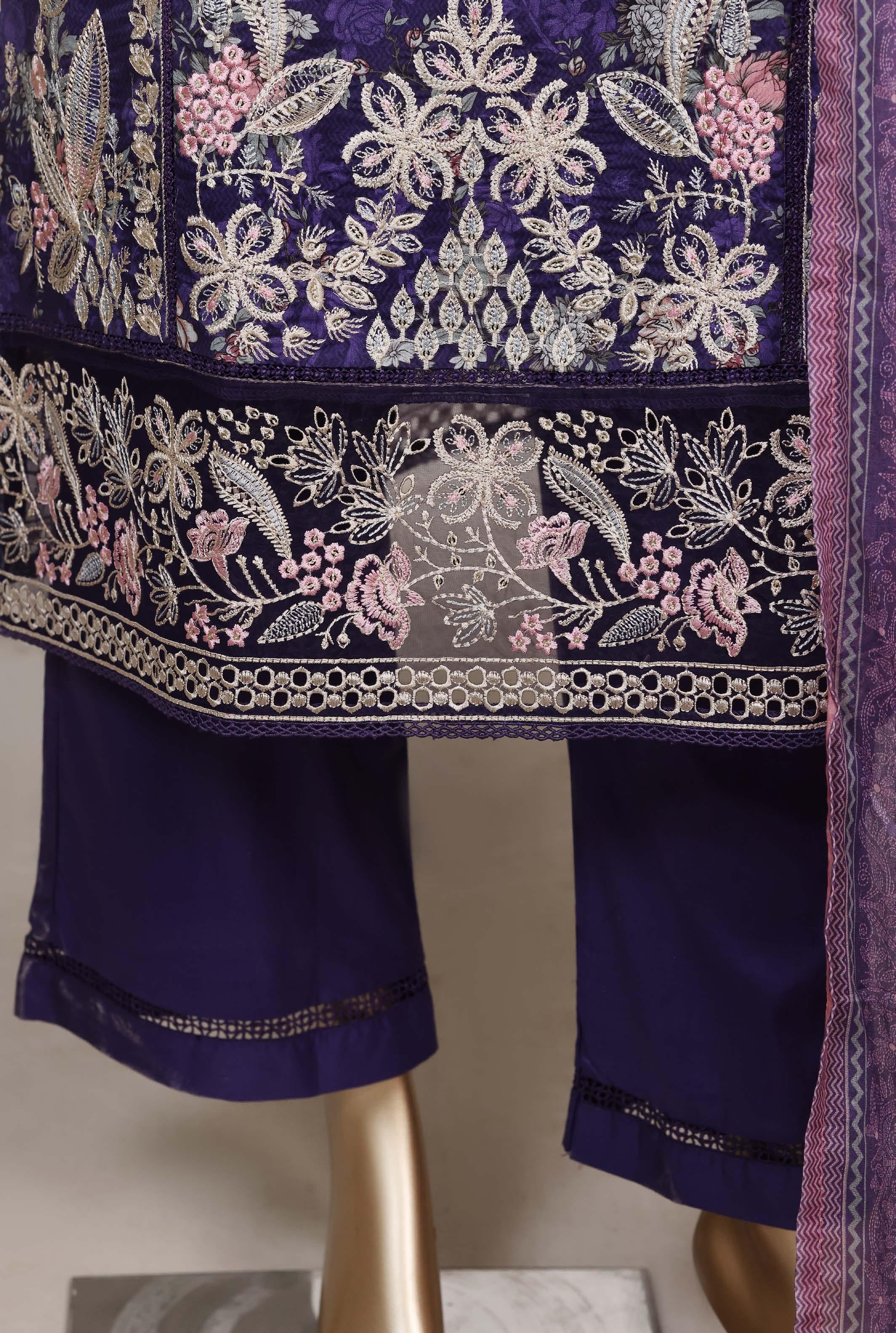 Sadabahar Luxury Signature  Lawn Embroidery 3Piece Stitched Vol-03 COLLECTION 2026. D-07