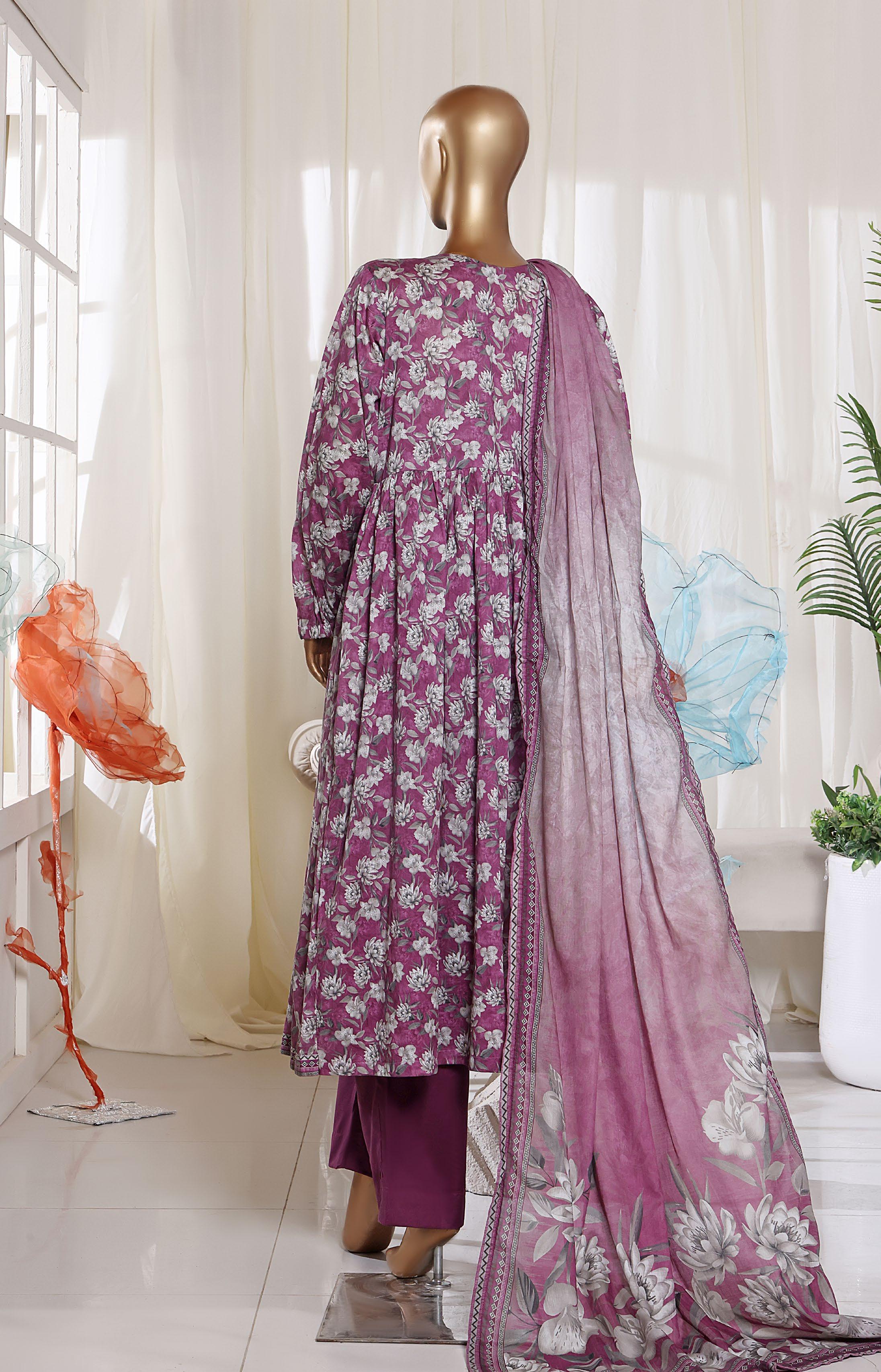 BIN SAEED Luxury Lawn Frock  Printed 3pcs Stitched Vol-01 3Piece Stitched COLLECTION 2026 D-#04