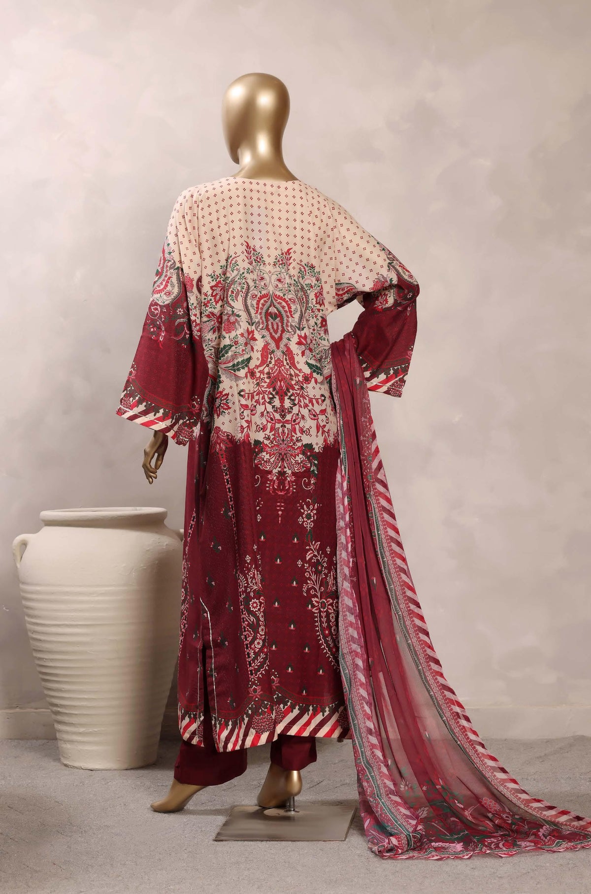 Sadabahar Luxury Chimti Lawn 3Piece Ready To Wear Kaftan Collection KFL-1006