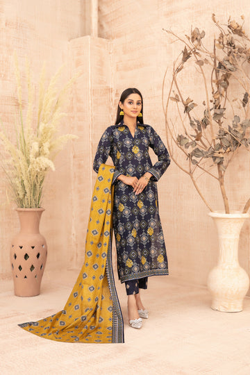 Areeka By Tawakkal Khaddar Boti Embroidery 3Piece Unstitched Collection 2025. D-07
