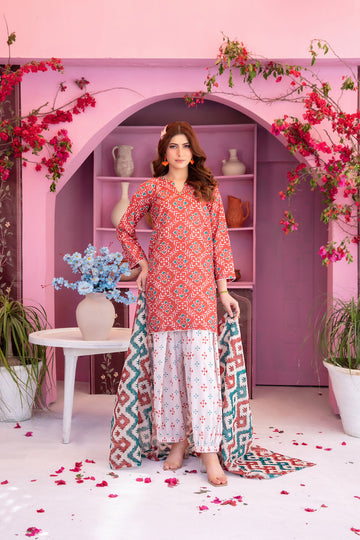 CORA VOL-02 BY TAWAKKAL LUXURY PRINTED LAWN 3PIECE STITCHED COLLECTION 2026 D#-07