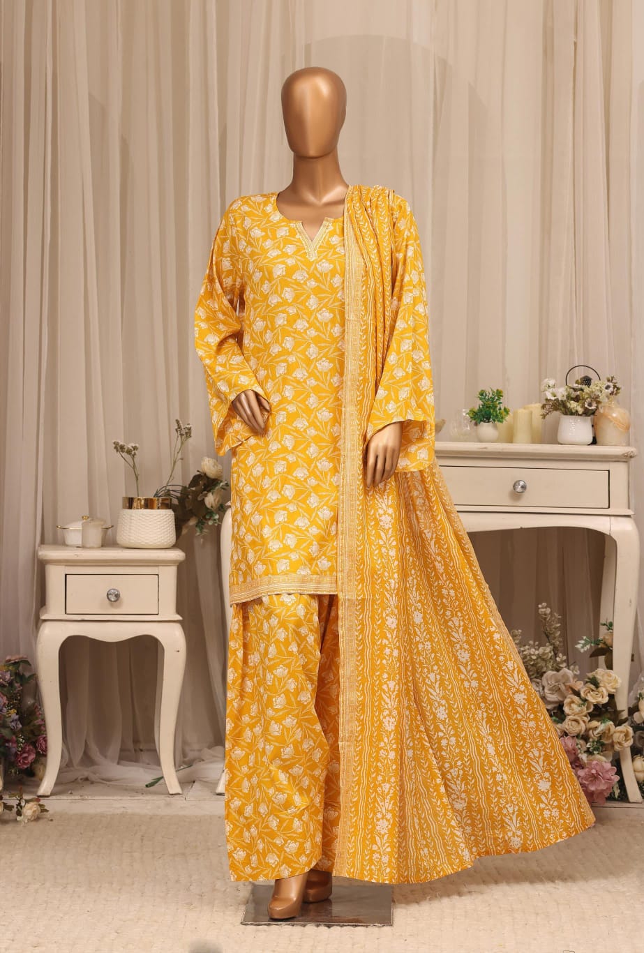 BIN SAEED Luxury Lawn Printed With Farshi Shalwar 3Piece Stitched COLLECTION 2026 D-#20