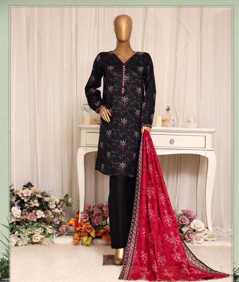 HZ Daily Wear Luxury Lawn Printed Vol-12 3Piece Stitched Collection 2026 D#-07