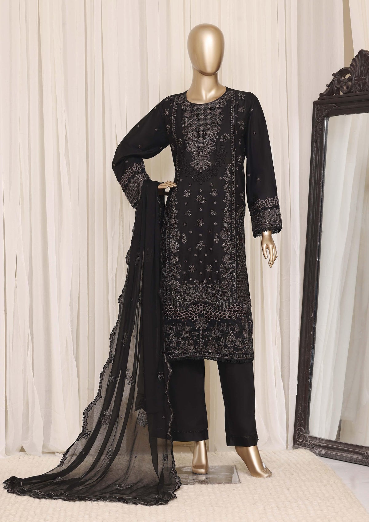 Sadabahar Luxury Slub Lawn Embroidery Stitched Vol-08 Collection 2026. LEL-1006
