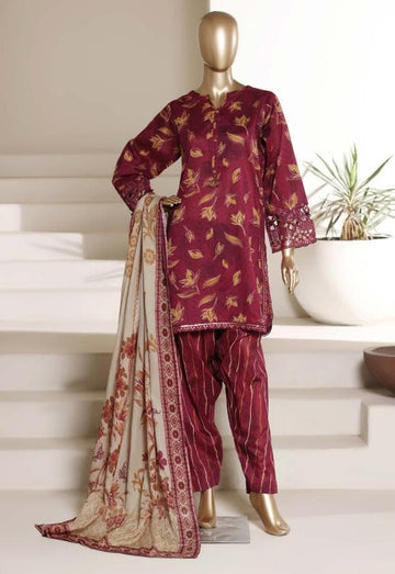 Sadabahar Malika Embroidery Lawn Short Length With Shalwar With Lawn Printed Dupatta  3Piece Stitched Vol-01 Collection 2026 D#06