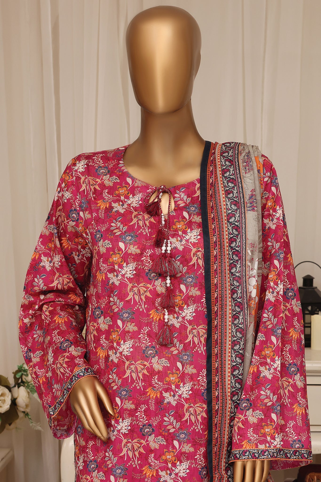 BIN SAEED Luxury Lawn Printed With Farshi Shalwar 3Piece Stitched COLLECTION 2026 D-#09