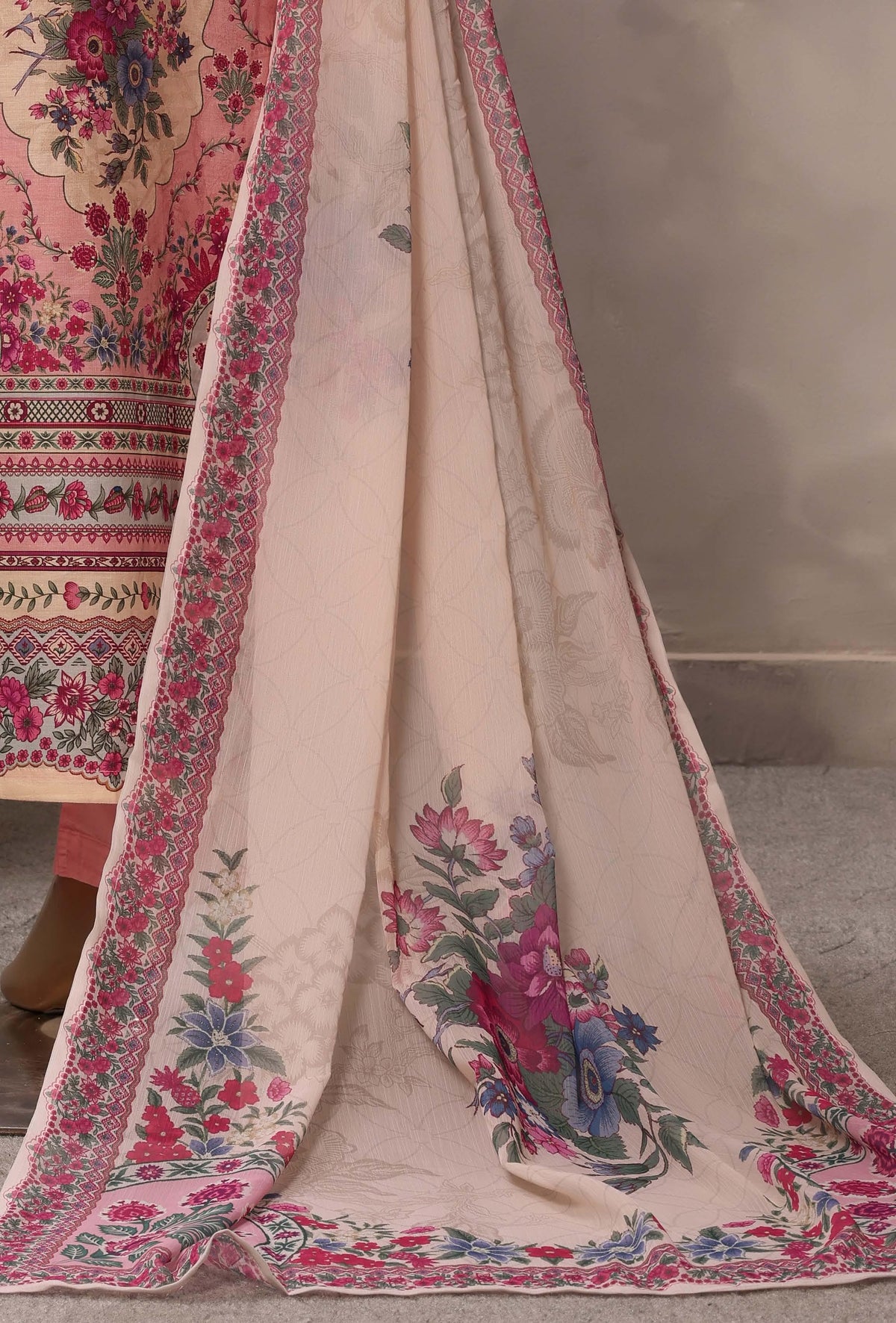 Sadabahar Luxury Chimti Lawn 3Piece Ready To Wear Kaftan Collection KFL-1005
