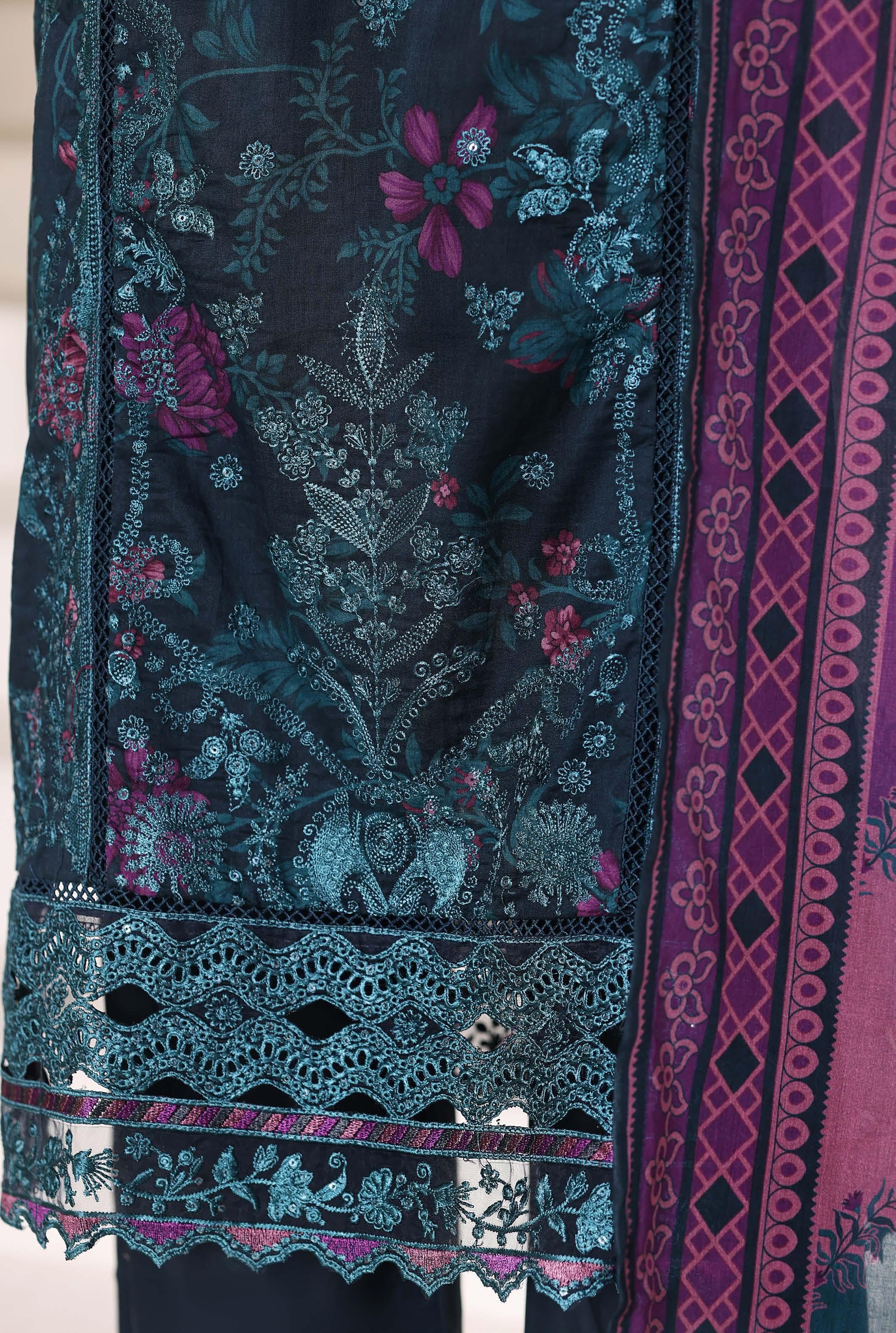 Sadabahar Luxury Signature  Lawn Embroidery 3Piece Stitched Vol-04 COLLECTION 2026. D-12