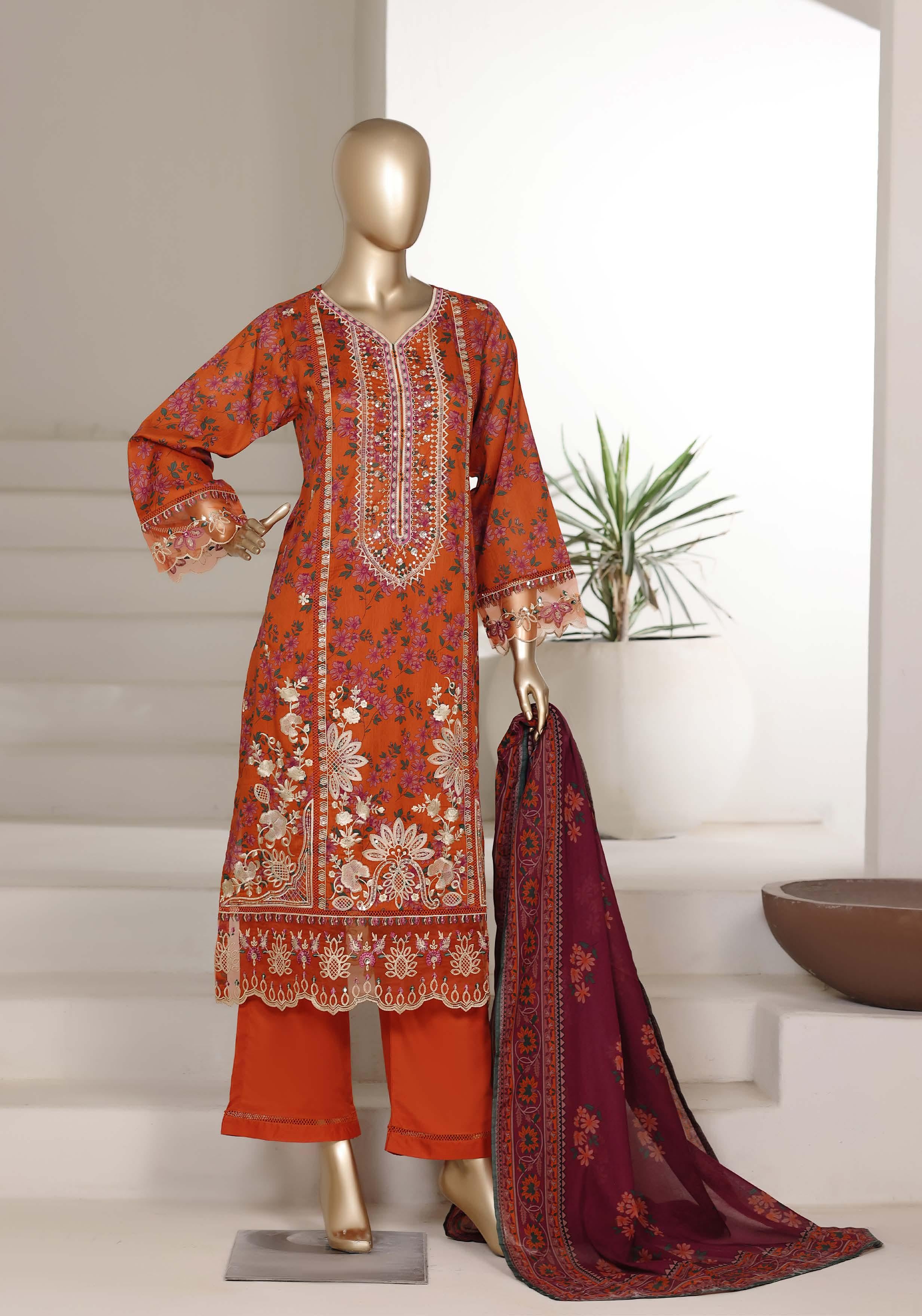 Sadabahar Luxury Signature  Lawn Embroidery 3Piece Stitched Vol-03 COLLECTION 2026. D-02