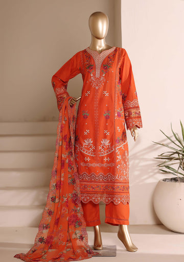 Sadabahar Luxury SlubViscous Lawn Embroidery With Chiffon Embroidery Dupatta Stitched Vol-01 Collection 2026. LEL-16