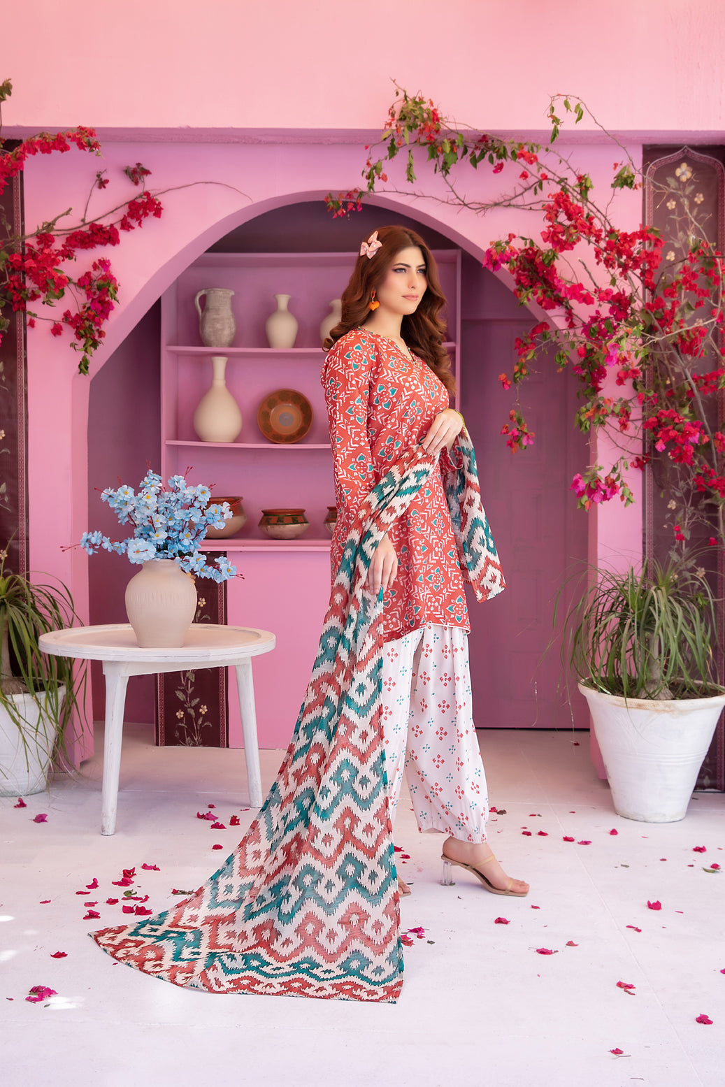 CORA VOL-02 BY TAWAKKAL LUXURY PRINTED LAWN 3PIECE STITCHED COLLECTION 2026 D#-07