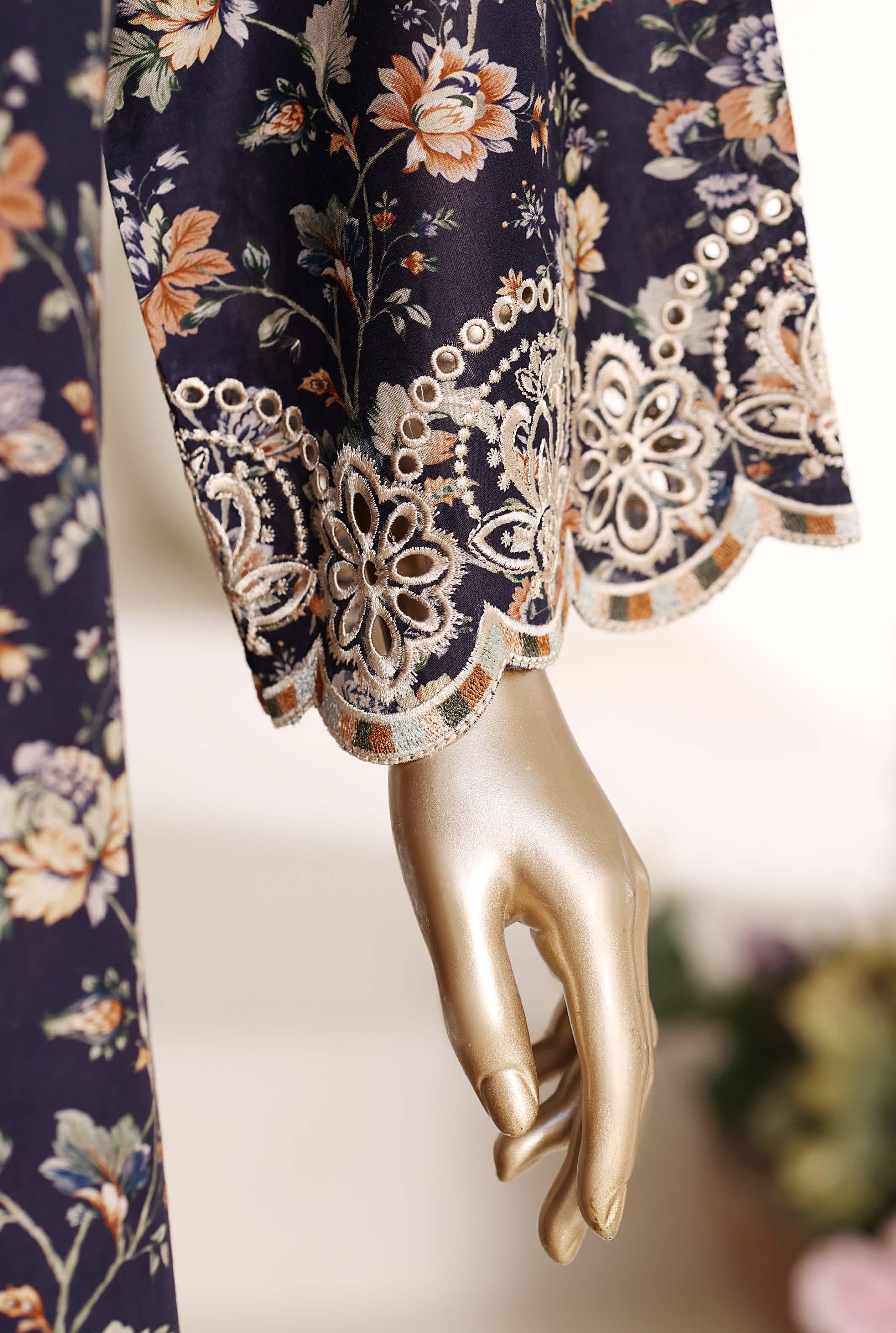 Sadabahar Luxury Regal Lawn With Chiffion Embroidery Dupatta 3Piece Stitched Vol-02 Eid Festive Edition Collection 2026. D#-06