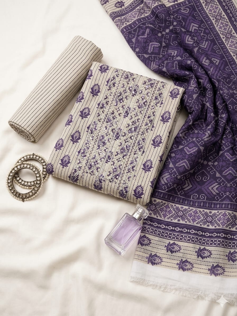 Daily Wear by HZ Textiles Embroidered Lawn Suit Unstitched 3 Piece 2026 DEC - 06