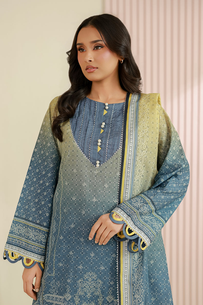 Zellbery Luxury Lawn Printed 3Piece Unstitched Collection 2026 WUS26X31005
