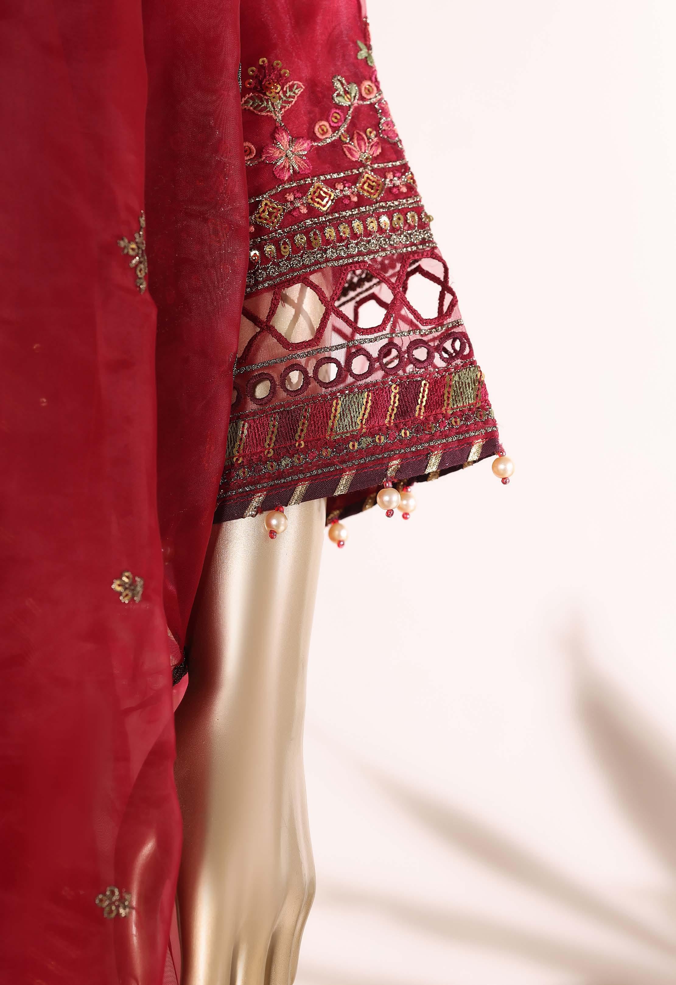 SADABAHAR LUXURY FORMAL FESTIVE °MAHPARA° ORGANZA EMBROIDERED 3PIECE STITCHED Vol-03 COLLECTION 2026 D#-02
