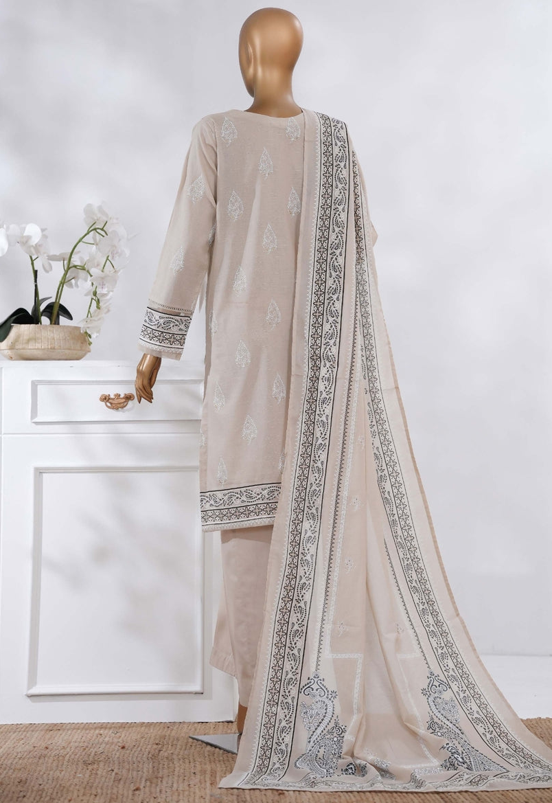 Hz Ready To Were Cotton Sunehri Paste Print With Embroidery Stitched Collection 2025. D-60 Skin