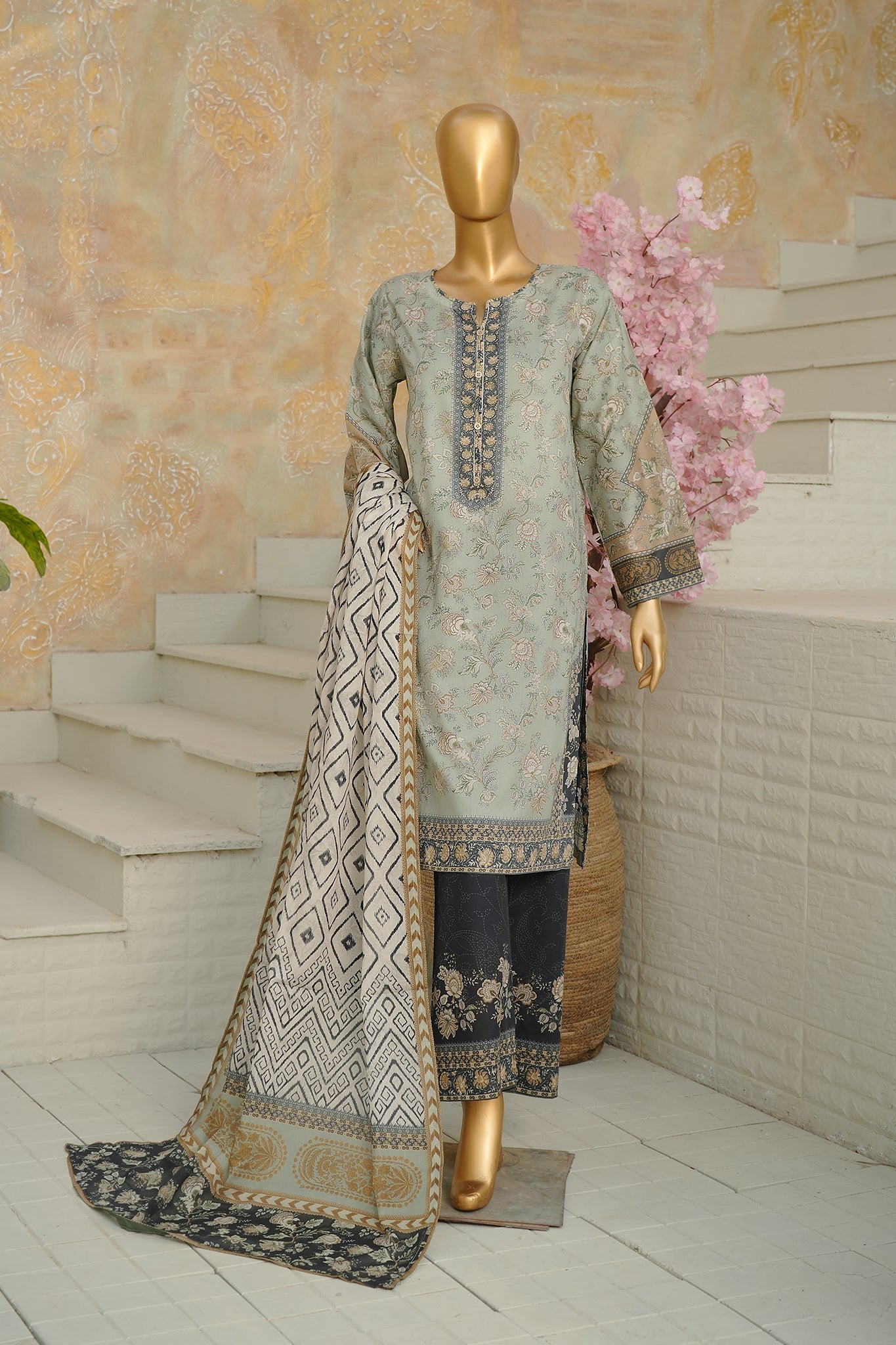 BIN SAEED Luxury Lawn Printed 3pcs Stitched Vol-18 3Piece Stitched COLLECTION 2026 D-#54