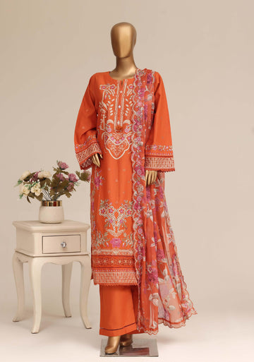 Sadabahar Luxury Slub Lawn Embroidery Stitched Vol-15 Collection 2026. LEL-03