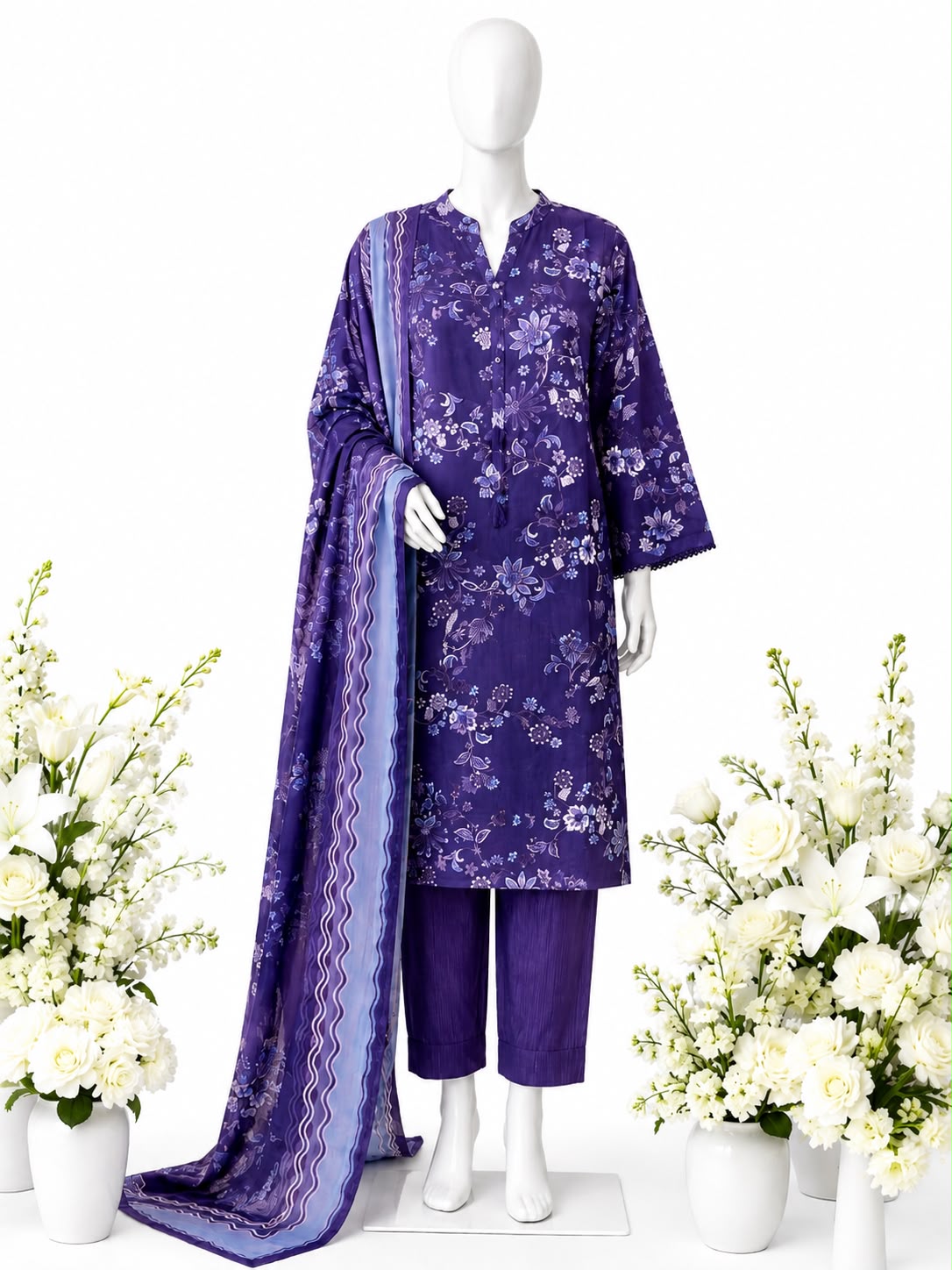 Sadabahar Lawn Printed Vol-15 3Piece Stitched Collection 2026 D#-02