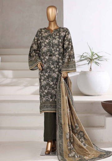 Sadabahar Shimmer Printed Khadder 3PCS Stitched Vol—1 Collection 2025 D-05