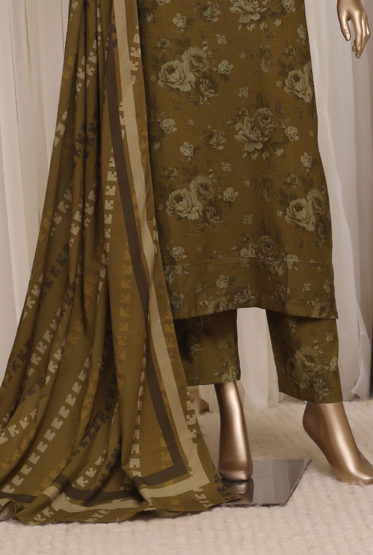 Sadabahar Luxury Dhanak Printed Winter 3Piece Collection DHS-03