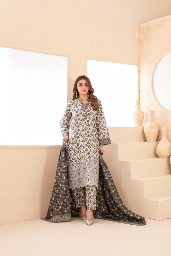 TAWAKKAL MAYESHA EMBROIDERED KHADDAR 3PIECE UNSTITCHED COLLECTION 2025 D-08