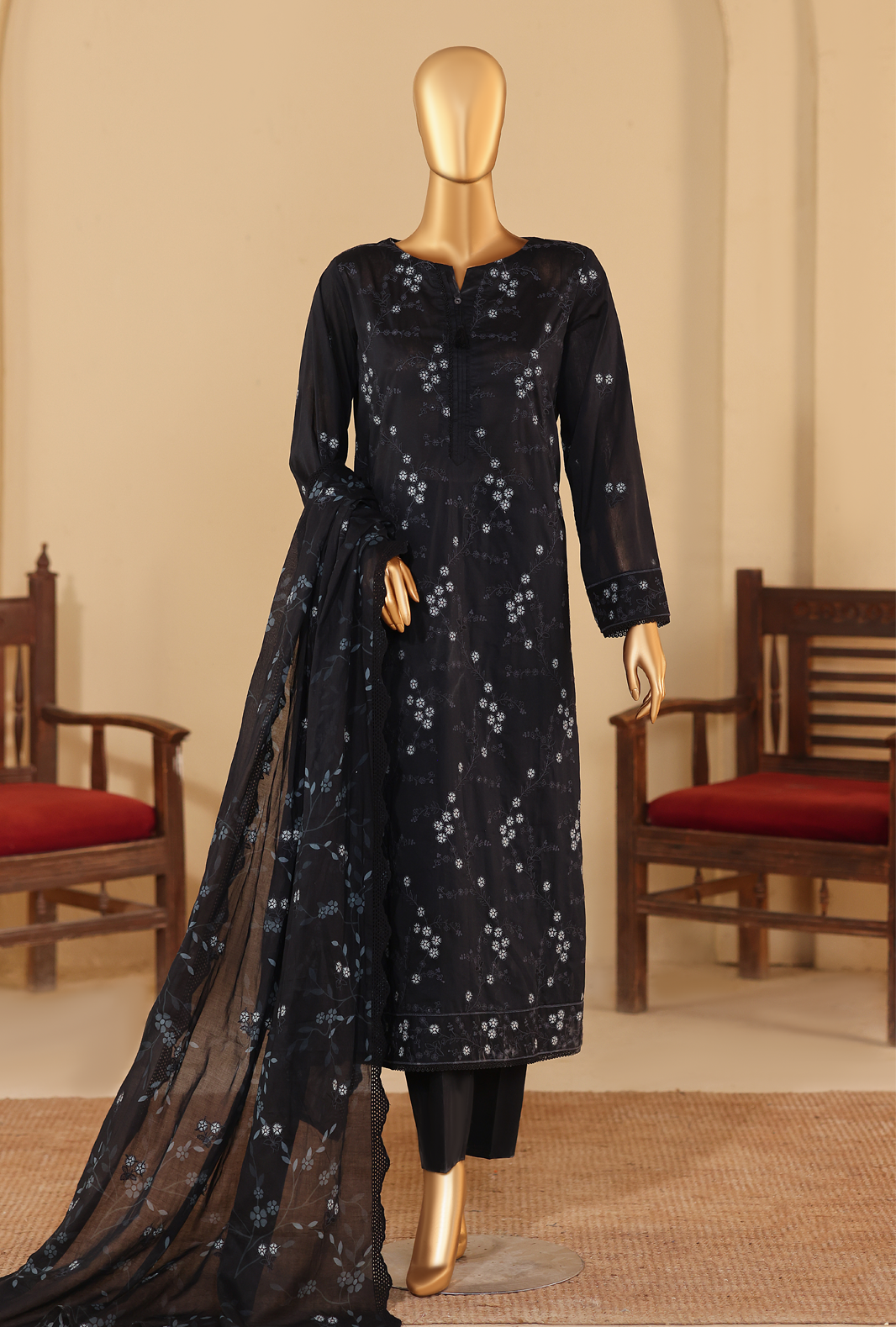 Meeras by HZ Textiles Embroidered Lawn Suit Unstitched 3 Piece Collection 2026 D#-09