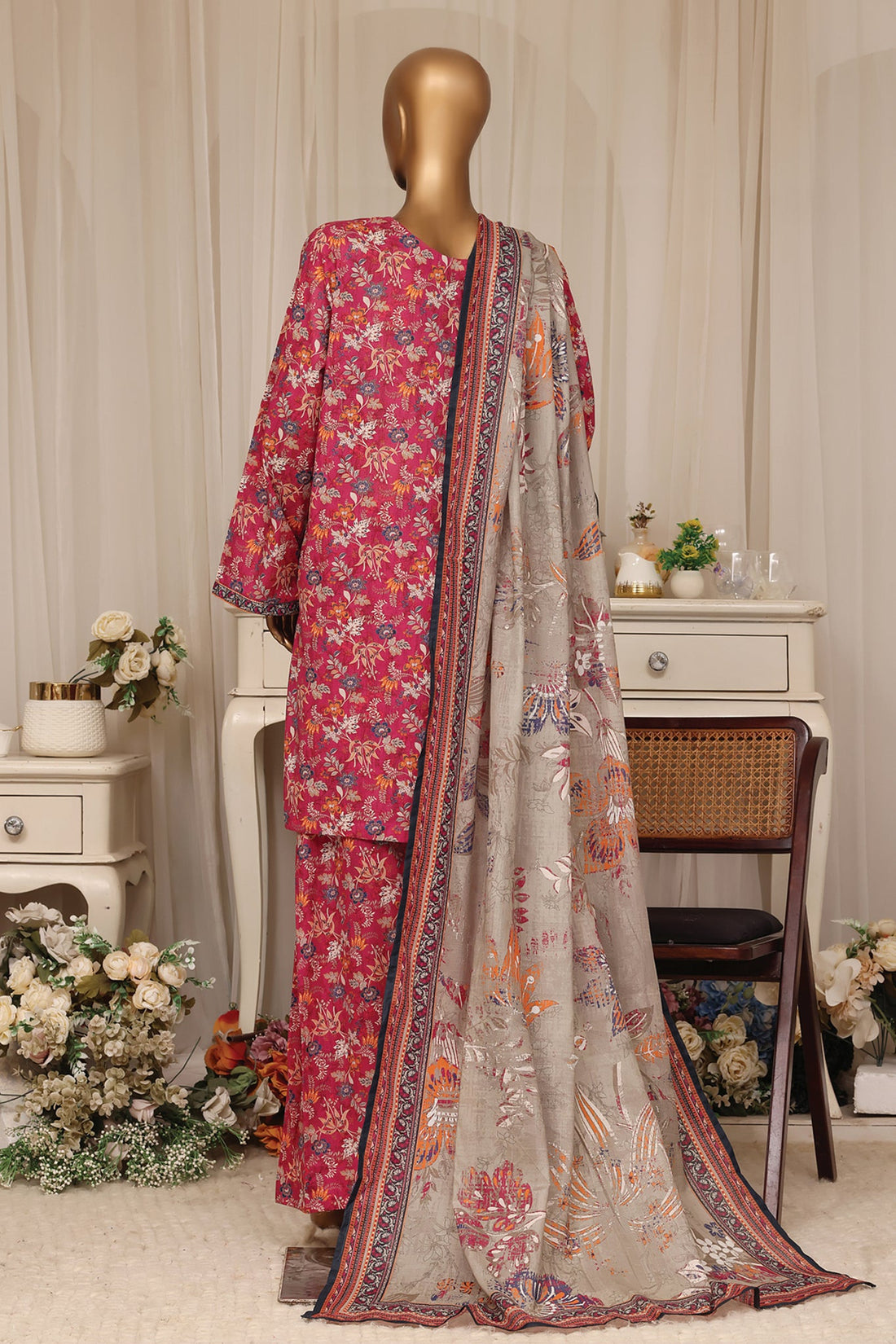 BIN SAEED Luxury Lawn Printed With Farshi Shalwar 3Piece Stitched COLLECTION 2026 D-#09
