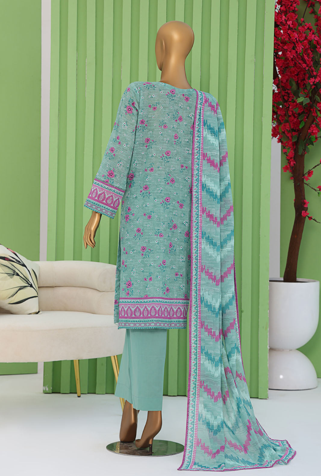 Vital By HZ Textiles Embroidered Cotton Doriya Suit Unstitched 3 Piece Collection 2025 VEC - 1263