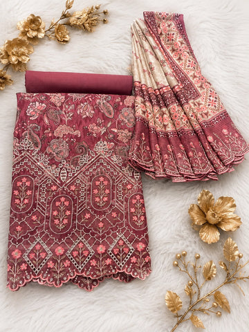 BIN SAEED Luxury Lawn  Embroidery 3Piece Unstitched COLLECTION 2026 D#05