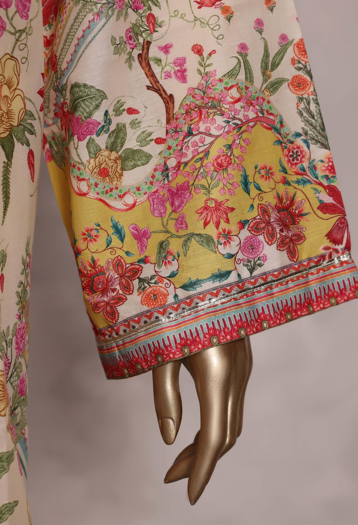 Sadabahar Luxury Chimti Lawn 3Piece Ready To Wear Kaftan Collection KFL-1011