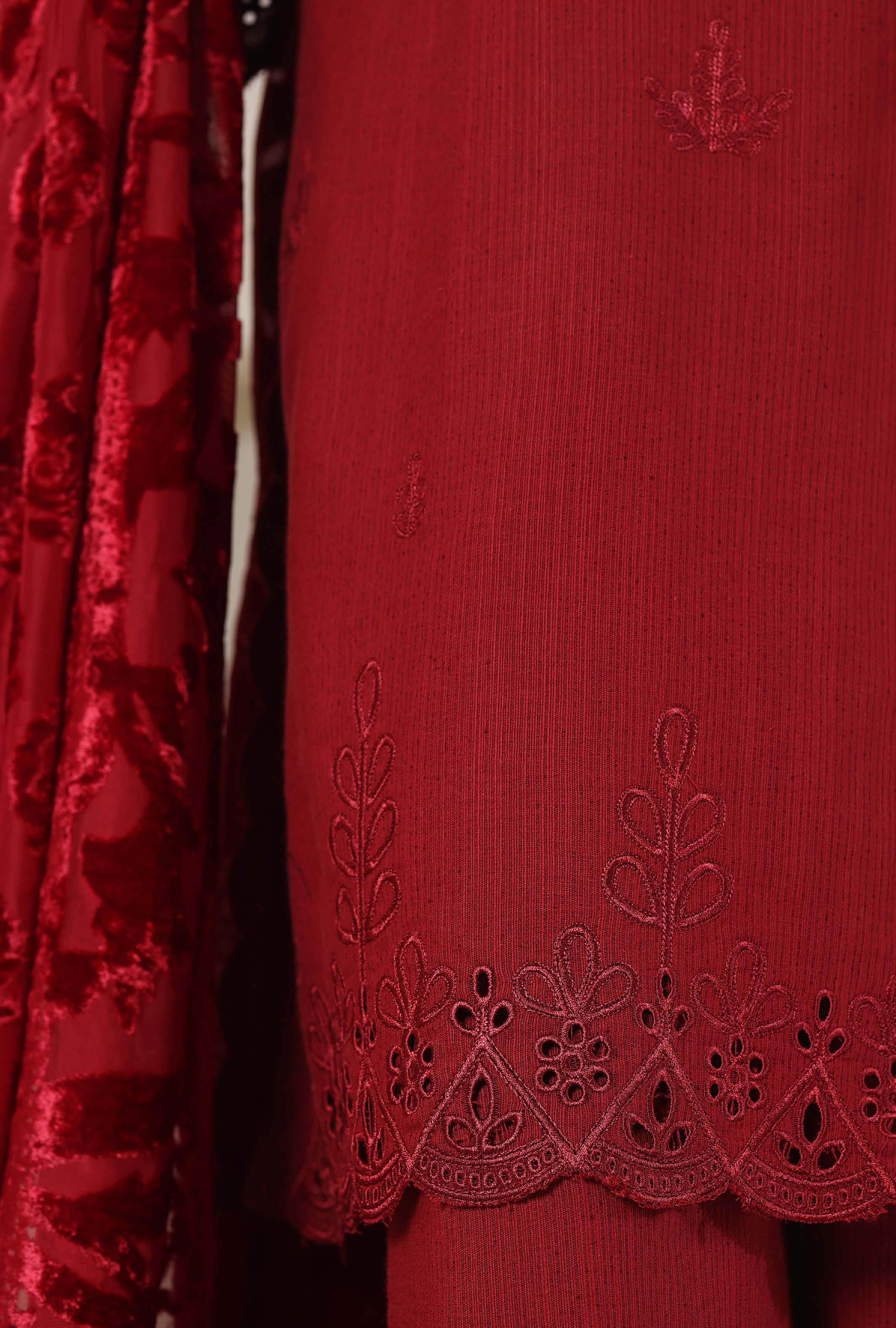 Sadabahar Stitched Embroidery Khaddar 3Piece With Palachi Shwal Collection 2025 LEKP -01