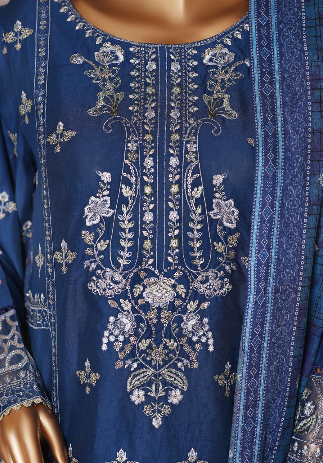 Bin Saeed Luxury Laserkari Lawn With Digital Printed Lawn Dupatta 3Piece Stitched Vol-01 Collection 2026. D#-02