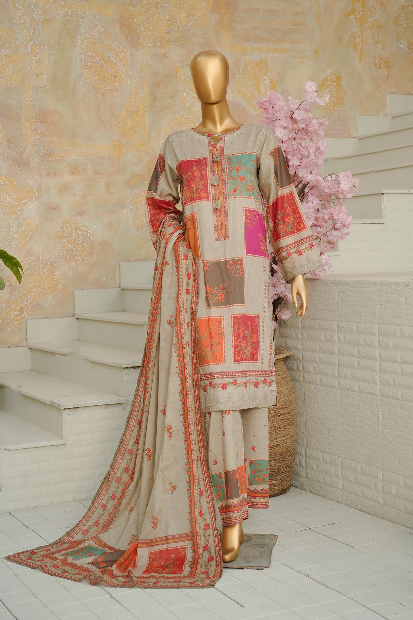 BIN SAEED Luxury Lawn Printed 3pcs Stitched Vol-18 3Piece Stitched COLLECTION 2026 D-#55