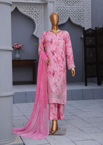 HZ Luxury Majestic Raw Silk Embroidery 3Piece Stitched COLLECTION 2025 D-08